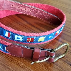 Vintage handmade nautical flag belt Essex Connecticut 34